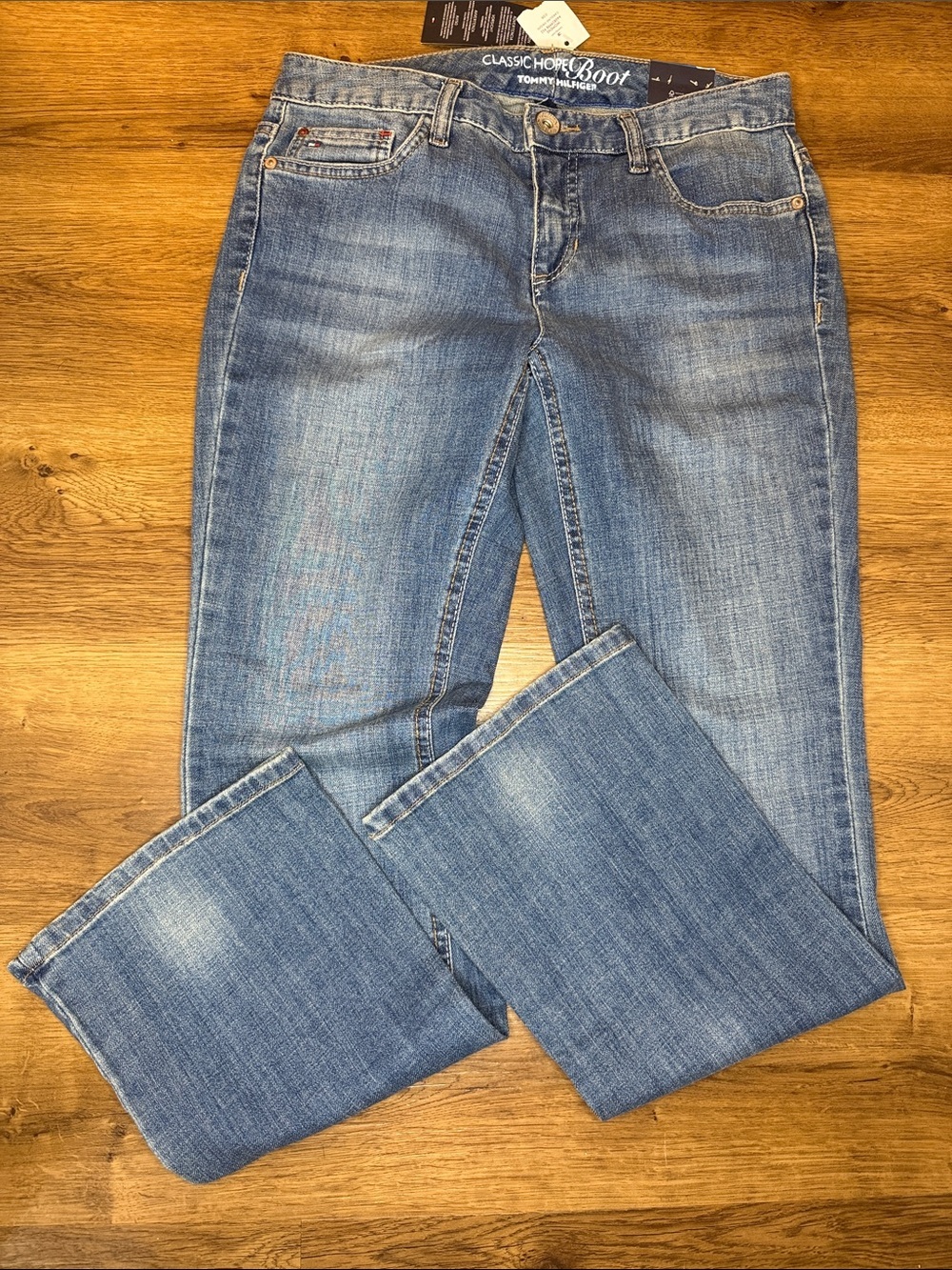 Tommy Hilfiger Classic Hope Boot Mid Rise Denim Jeans Faded Stretch Women’s 6S